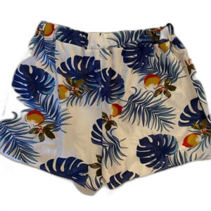 SHEIN Womens Shorts Plus Size XL Silk Like Feel Loose Comfy Hawaiian Print